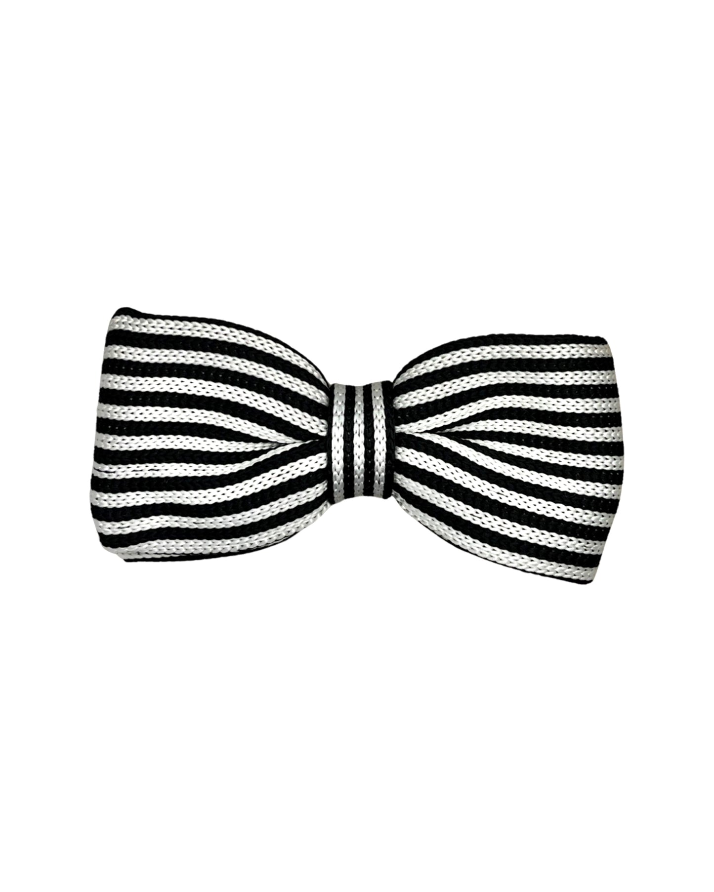 White & Black Stripe, Knit Bow Tie