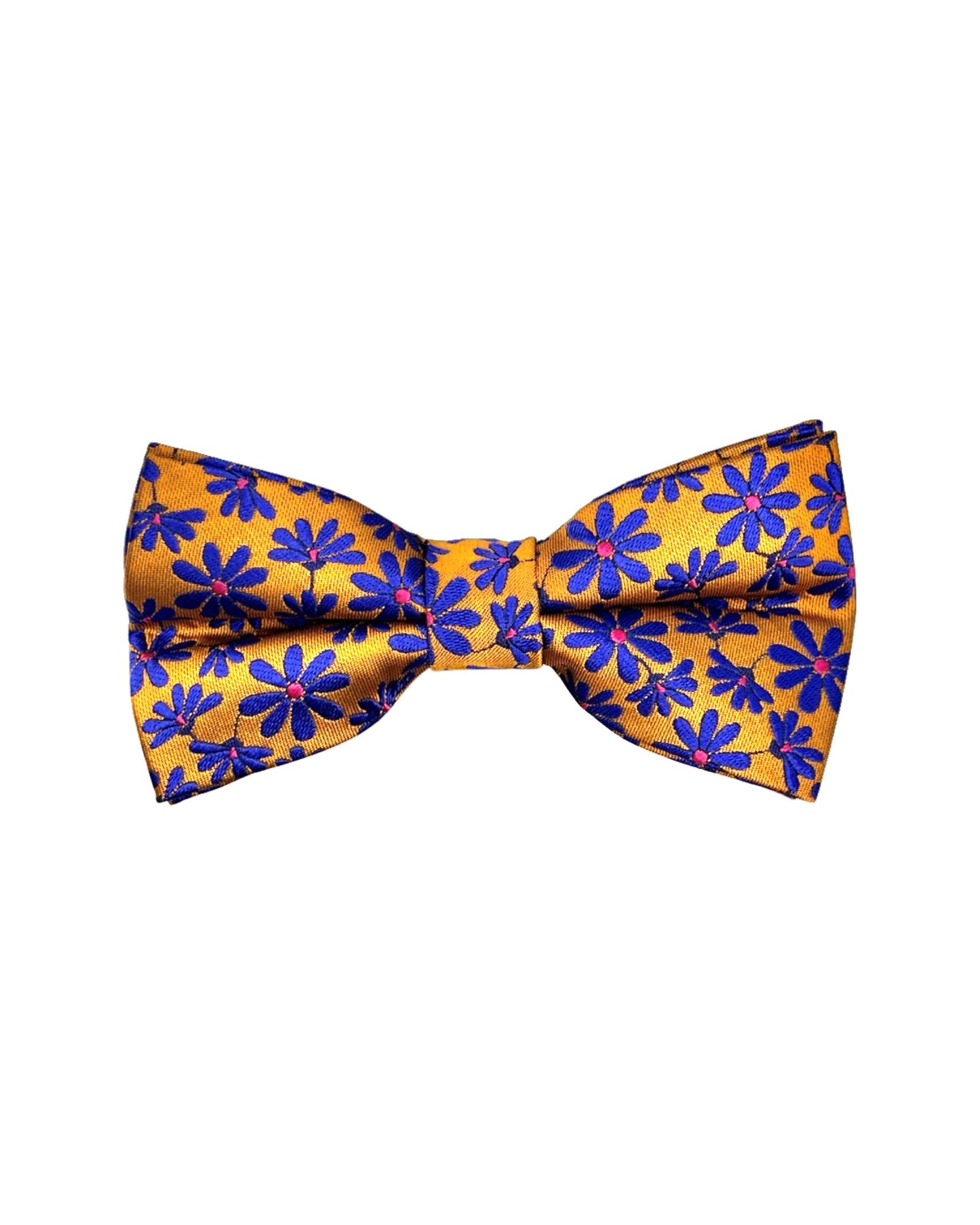 Navy Blue, All White Daisies Bow Tie